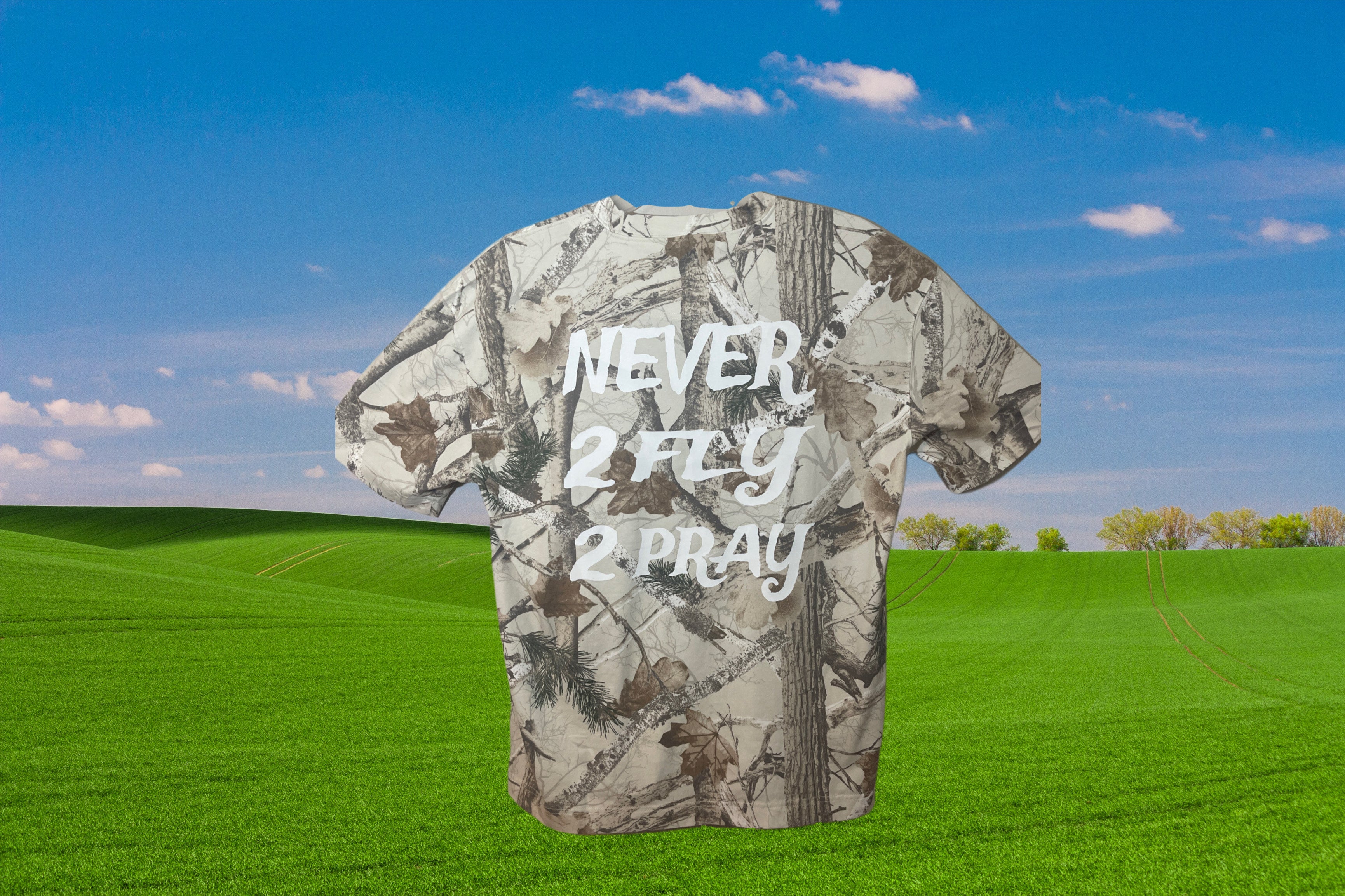 WHITE NEVER 2 FLY TEE