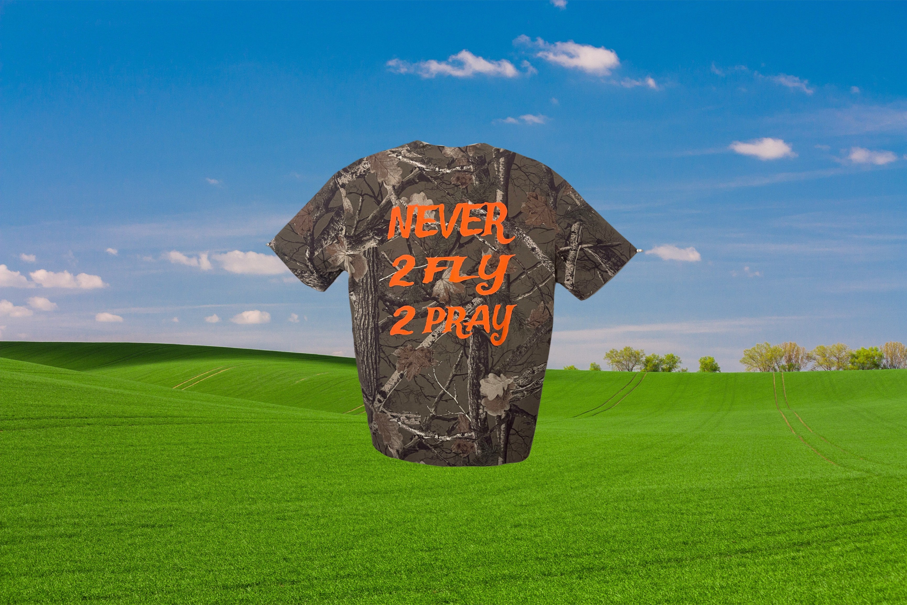ORANGE NEVER 2 FLY TEE